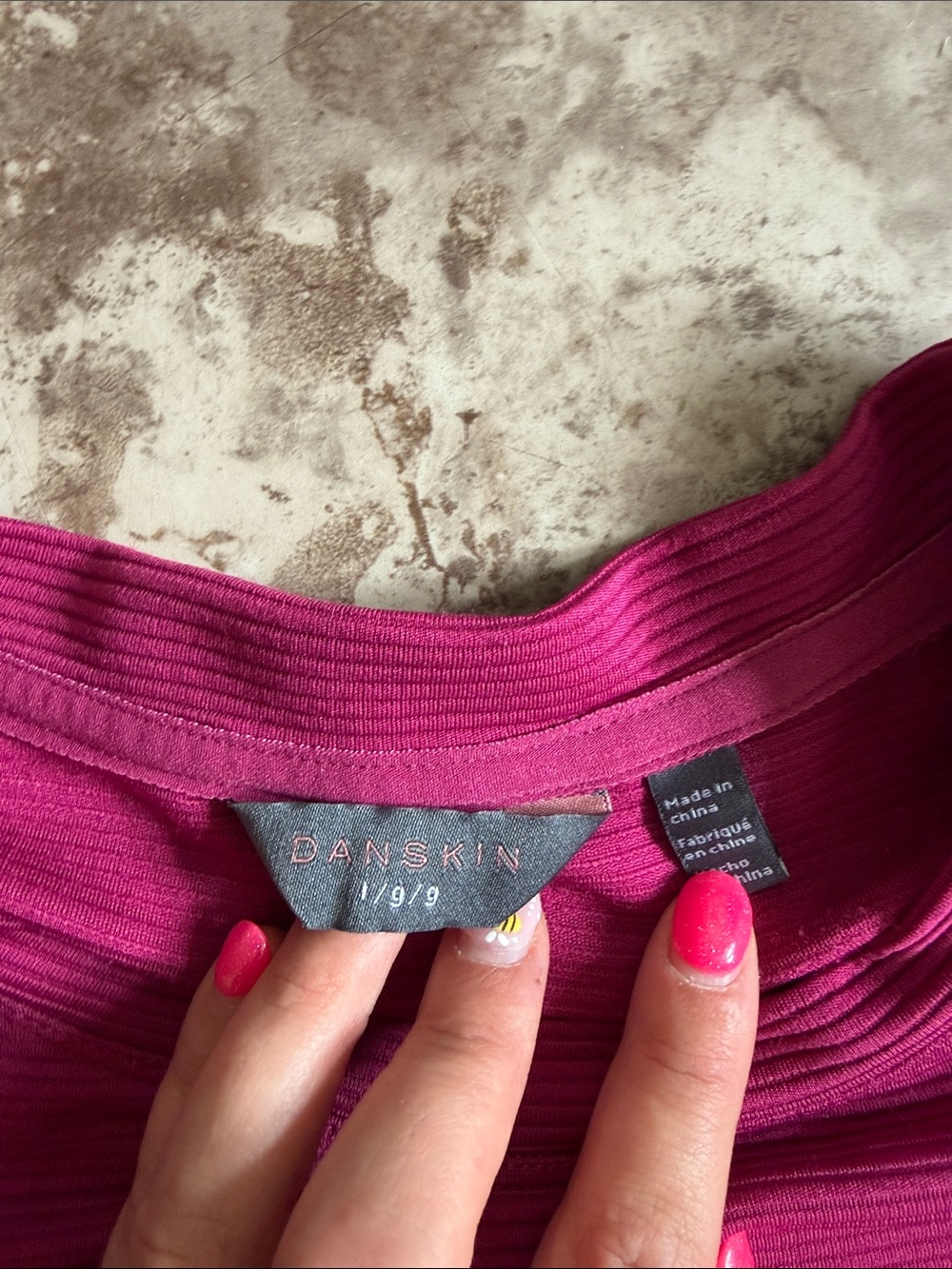 Danskin Vibrant Fuchsia Ribbed Pullover - Picture 2 of 3